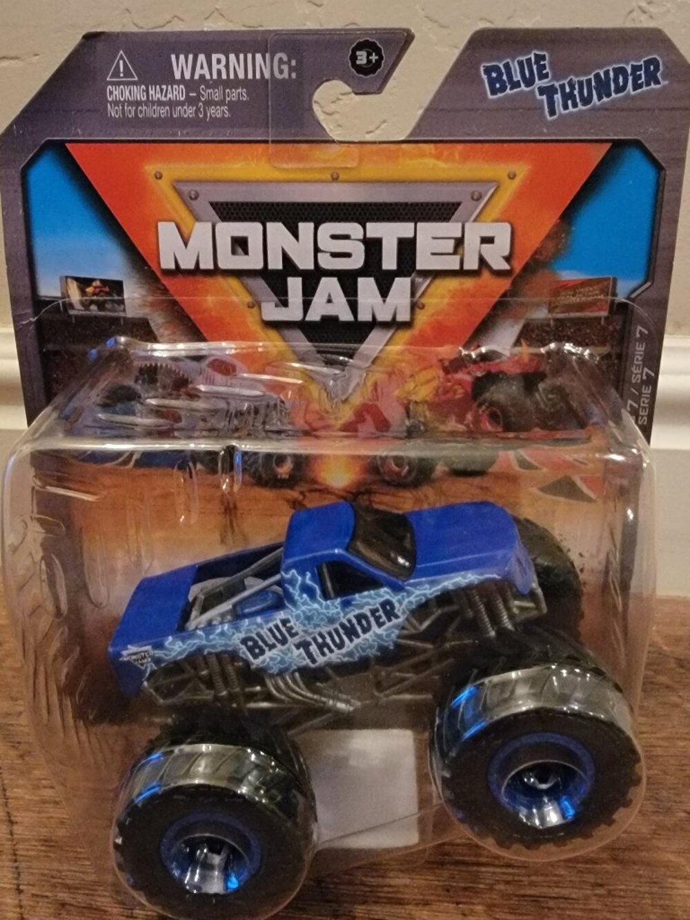 Monster Jam Spin Master 2024 Series 7 Blue Thunder Blue & Black 1/64 Scale